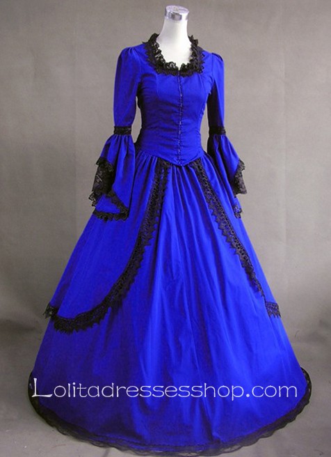 Gothic Victorian Royal Blue Vintage Noble Lolita Dress