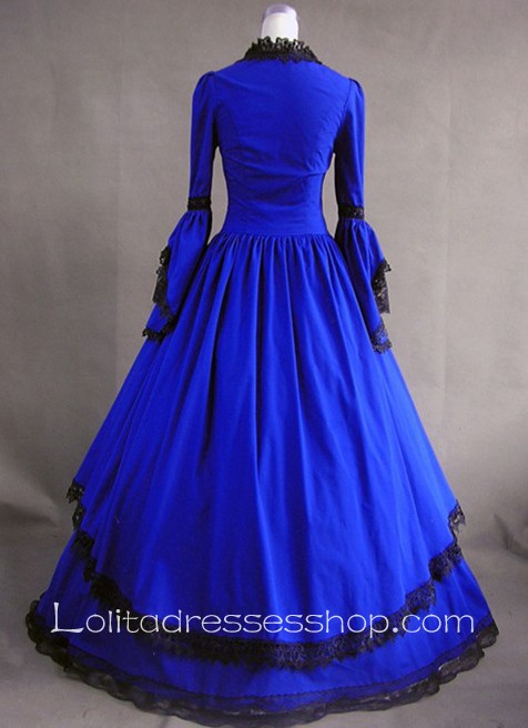 Gothic Victorian Royal Blue Vintage Noble Lolita Dress