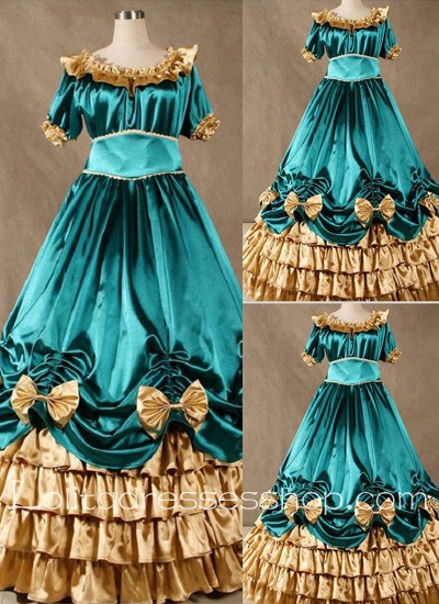 Gothic Victorian Super Gorgeous Blue Lolita Dress