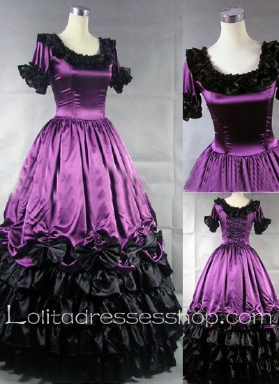Gothic Victorian Noble Ornate Purple Lolita Dress