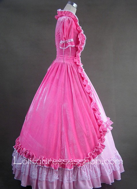 Gothic Victorian cotton Sweet Pink Lolita Dress