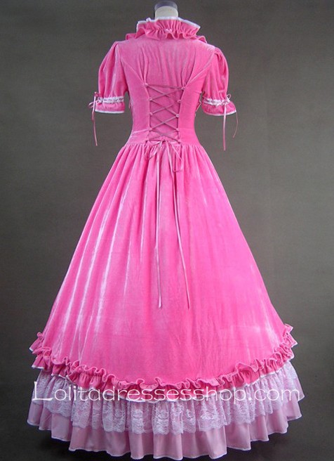 Gothic Victorian cotton Sweet Pink Lolita Dress