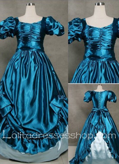 Gothic Victorian Graceful Vintage Blue Lolita Dress
