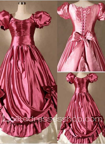 Gothic Victorian Super Gorgeous Pink Bow Princess Lolita Dress