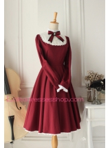 Castle Girl Wine Red Vintage  Classic Lolita Dress