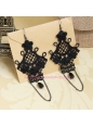 Retro Black Pearl Tassels Lolita Earring