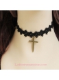 Sexy Lace with Crucifix Braid Lolita Necklace