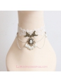 Sweet White Lace Pearls Lolita Necklace