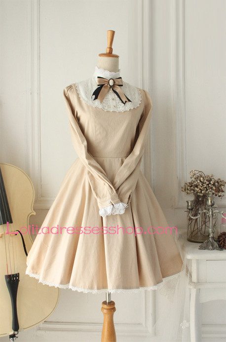 Castle Girl Champagne Vintage Classic Lolita Dress