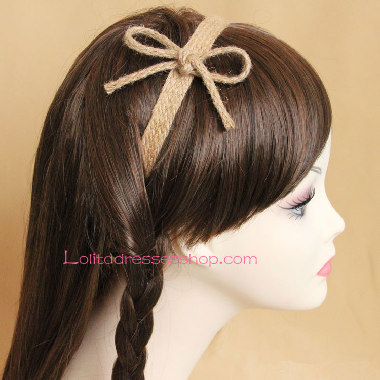 Lolita Headdress Simple High Grade Hemp Rope Headband