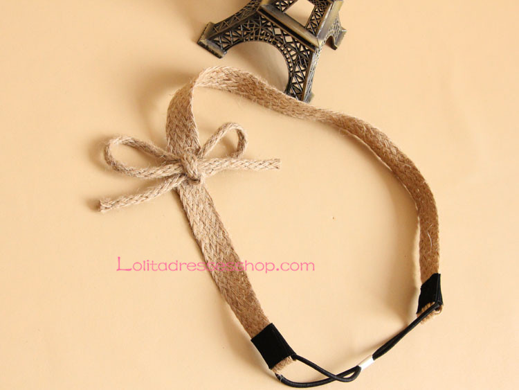 Lolita Headdress Simple High Grade Hemp Rope Headband
