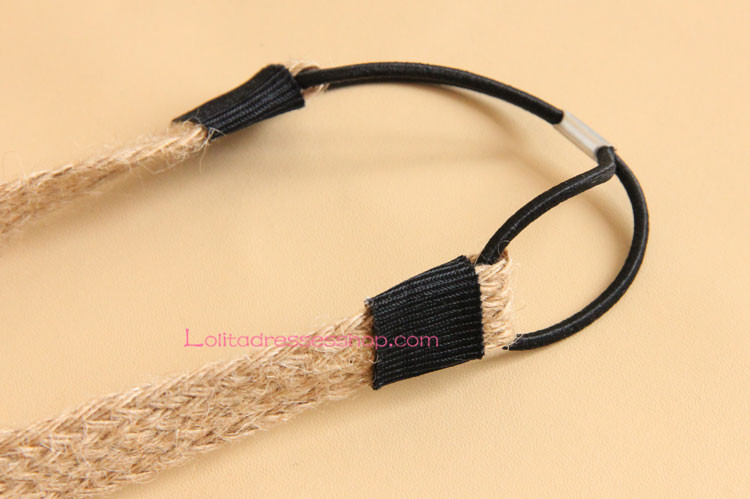 Lolita Headdress Simple High Grade Hemp Rope Headband