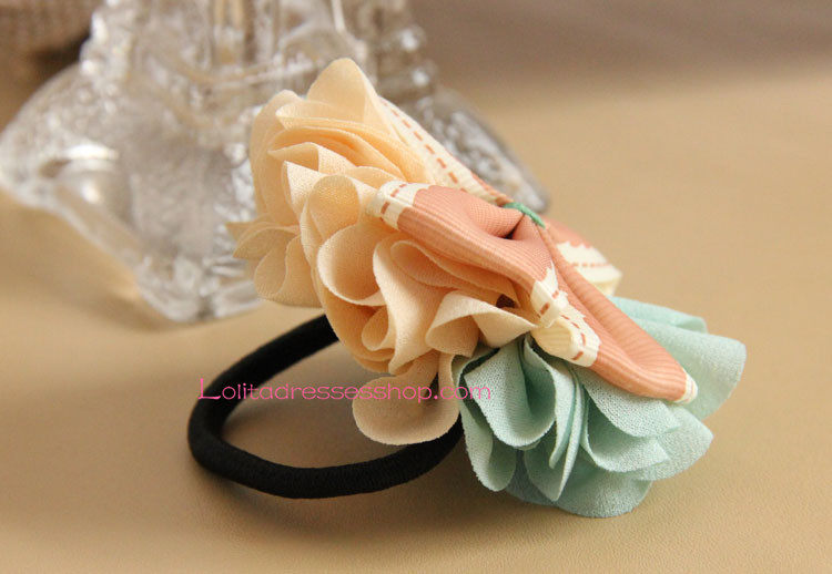 Lolita Headdress Sen Department Sweet Flower Hair Rope