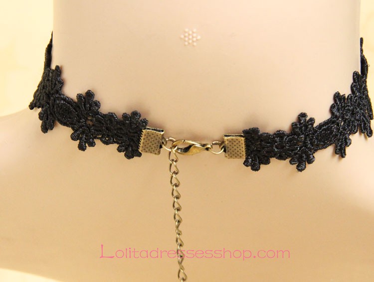 Sexy Lace with Crucifix Braid Lolita Necklace