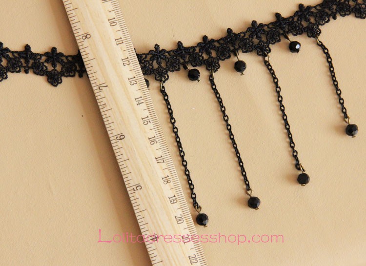 Simple Black Lace All Match Lolita Necklace