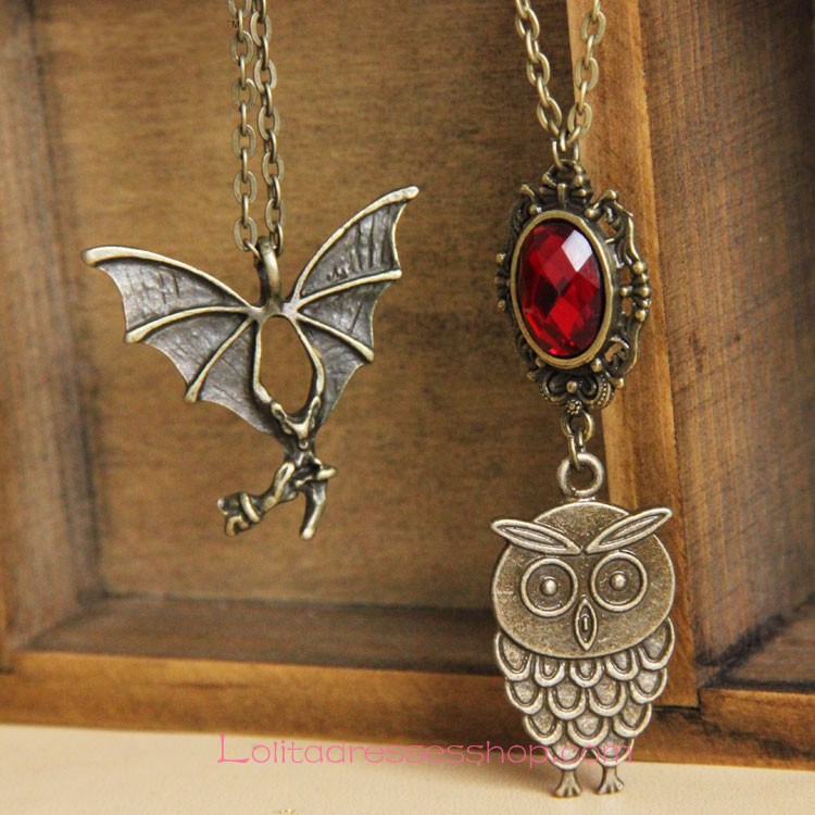 Gothic Fashion Vintage Owl Bat Multilayer Lolita Sweater Chain