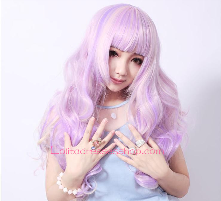 Lolita Curly Purple Sweet Girl Maid Cute Cosplay Wig