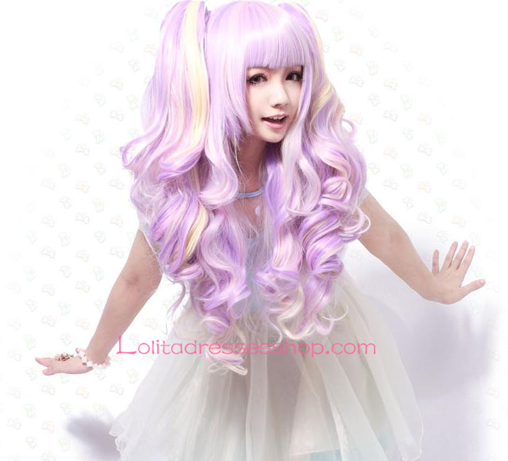 Lolita Curly Purple Sweet Girl Maid Cute Cosplay Wig