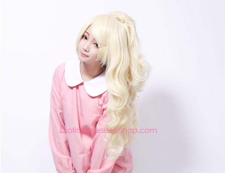 Lolita Long Sweet Princess Golden Curly Cosplay Wig