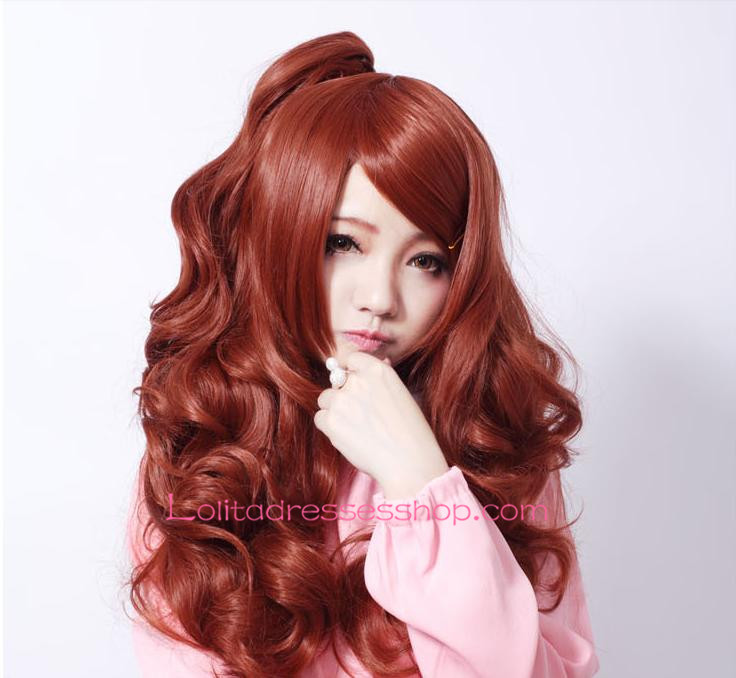 Lolita Cute Various Style Red-Brown Curly Cosplay Wig