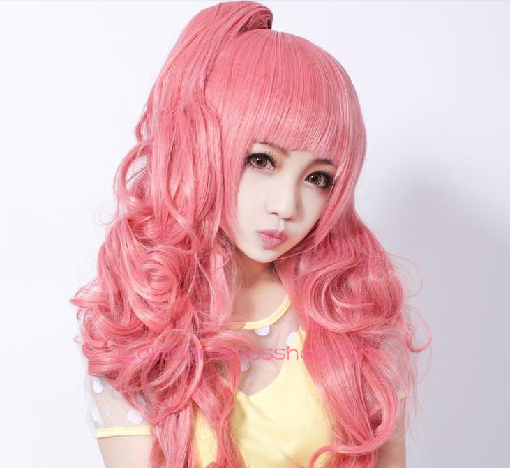 Lolita Pink Curly Nifty Maid Cute Cosplay Wig