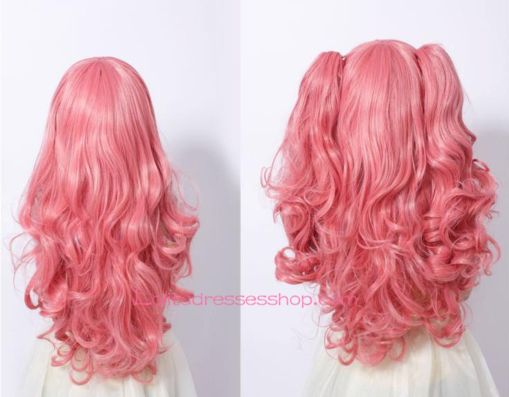 Lolita Pink Curly Nifty Maid Cute Cosplay Wig