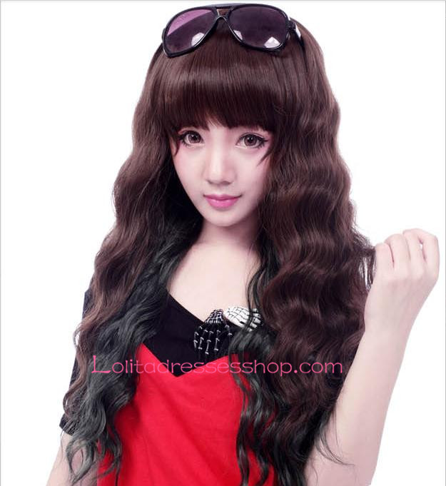 Lolita Brown and Black Mixed Nifty Cosplay Wig