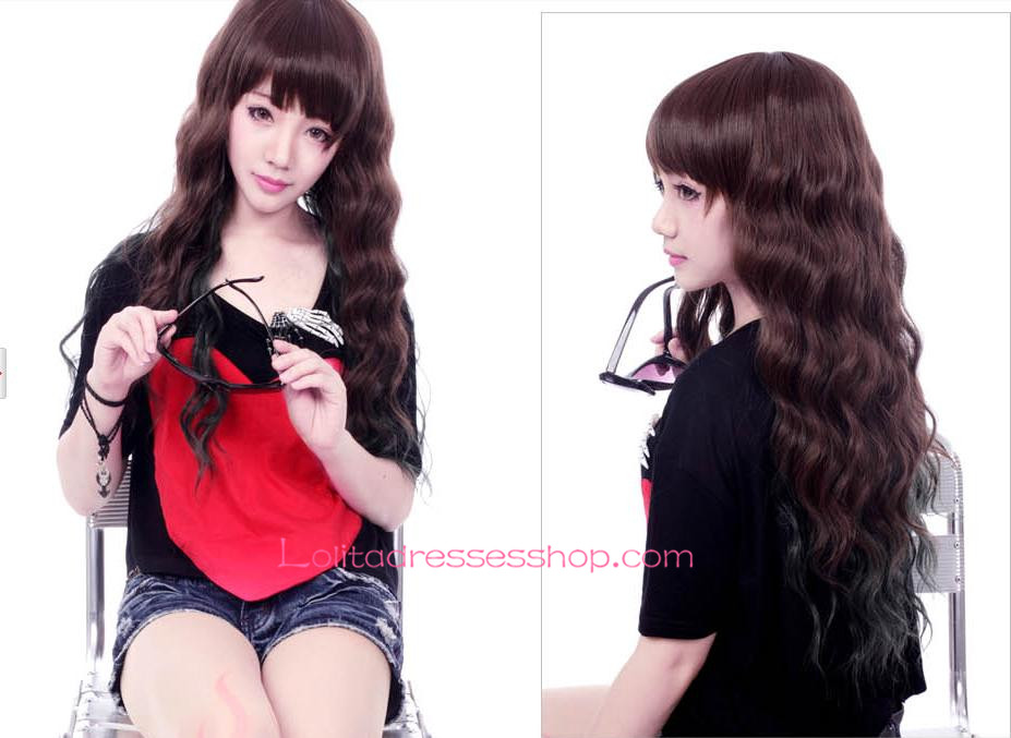 Lolita Brown and Black Mixed Nifty Cosplay Wig