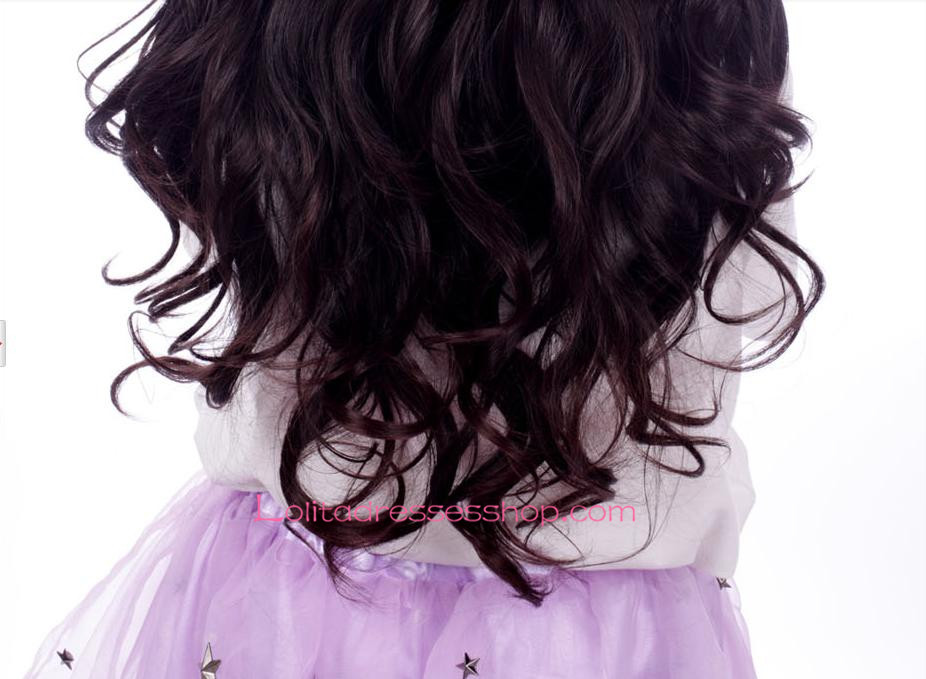 Lolita Black-Brown Curly Maid Cute Cosplay Wig