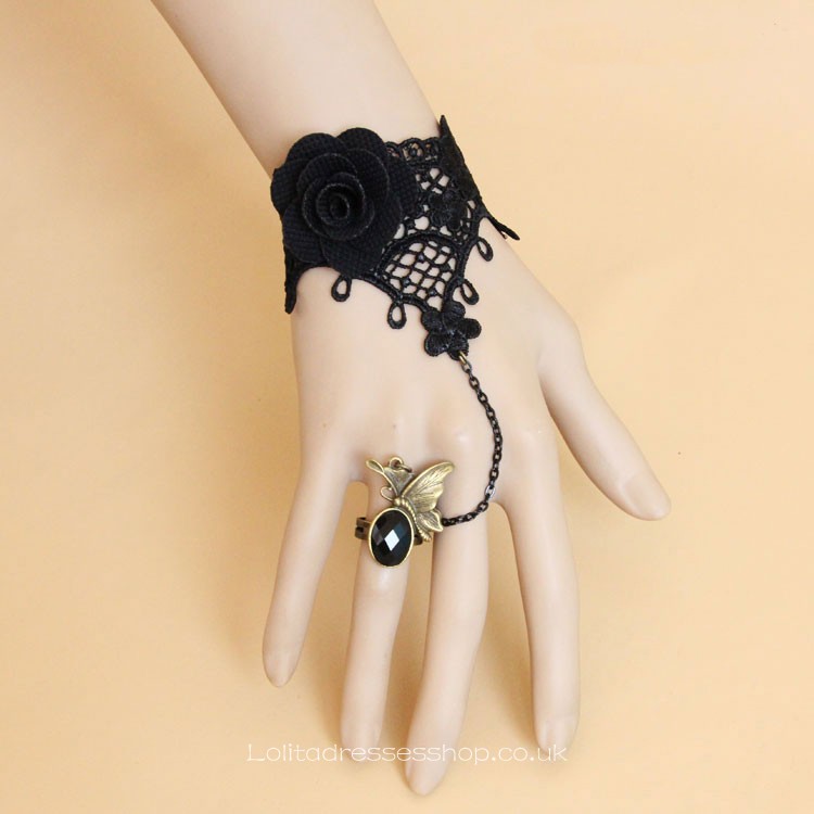 Gothic Rozen Bronze Butterfly Lolita Bracelet