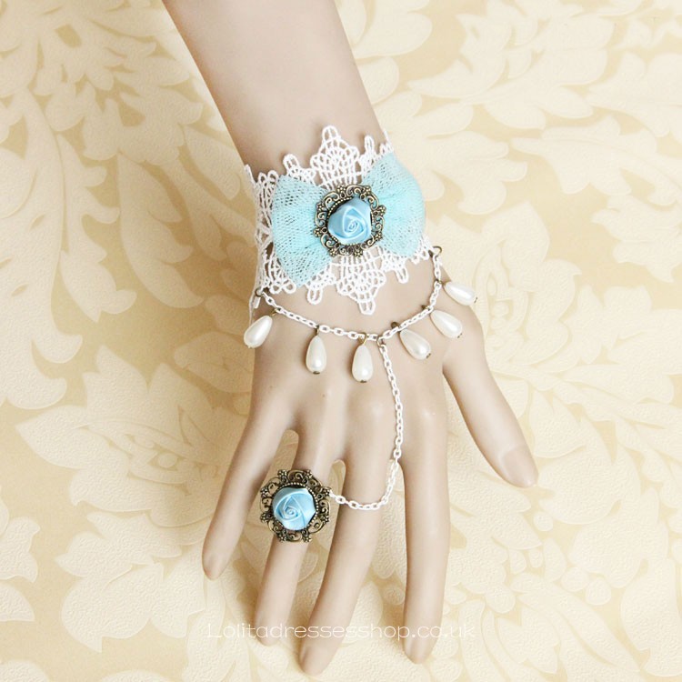 Small Fresh Sweet Pearls Lace Lolita Bracelet