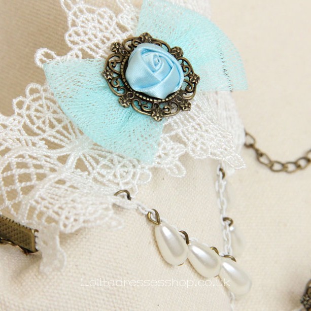 Small Fresh Sweet Pearls Lace Lolita Bracelet