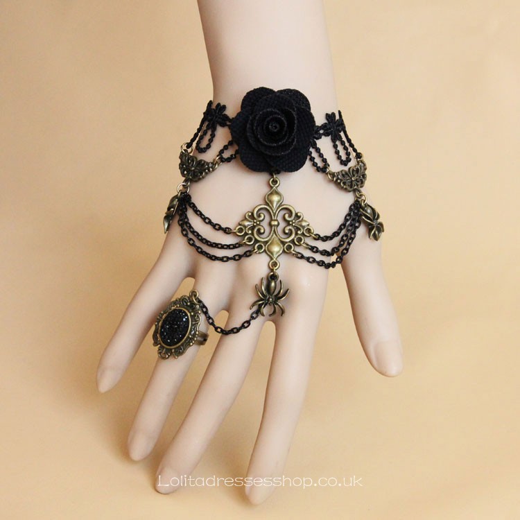 Gothic Rozen Spider Lace Lolita Bracelet