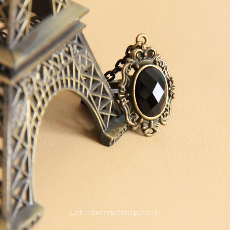 Gothic Vampire Black Lace Leopard Lolita Bracelet