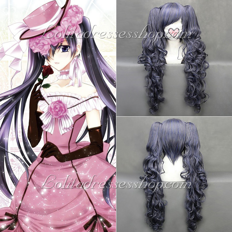 Black 70cm ASH-Ciel Phantomhive Nylon Cosplay Wig