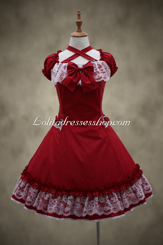 Fairy Princess Red Bow Classic Lolita Dress
