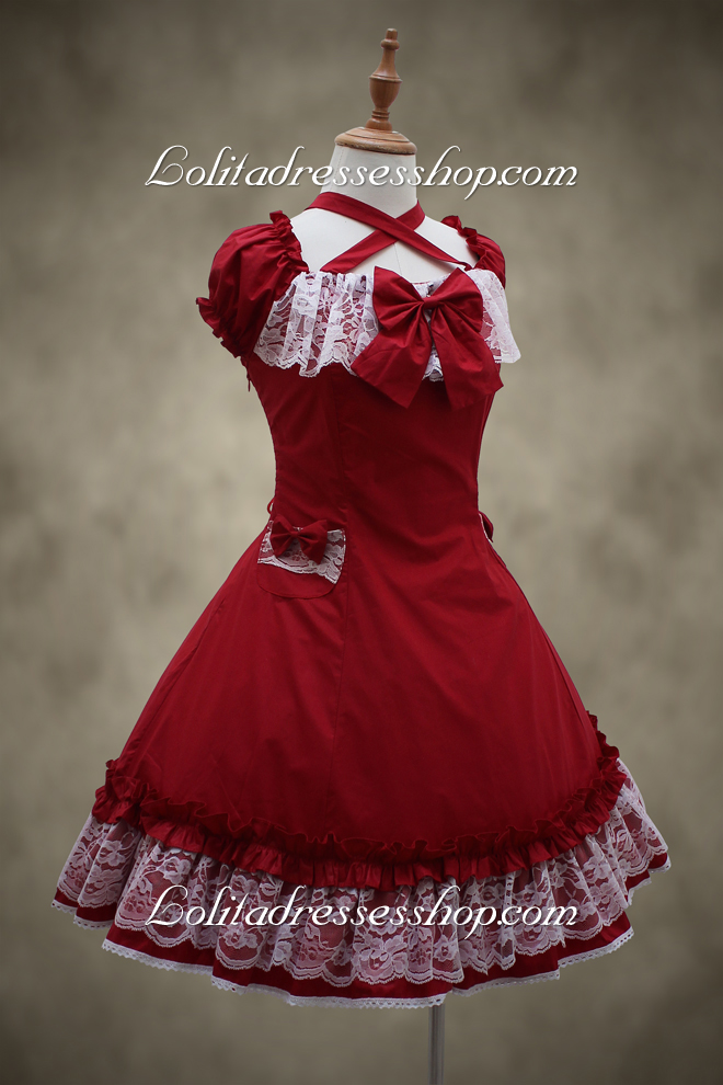 Fairy Princess Red Bow Classic Lolita Dress