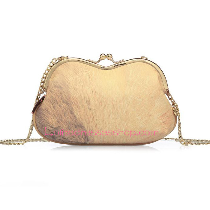 Diagonal Chain Sweet Little Hamster Cute Lolita Clutch