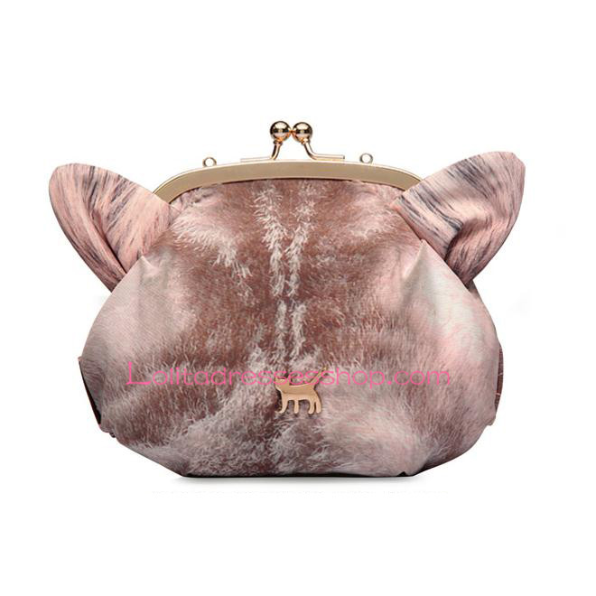 Cute Cat Printed Zipper Crossbody Lolita Bag