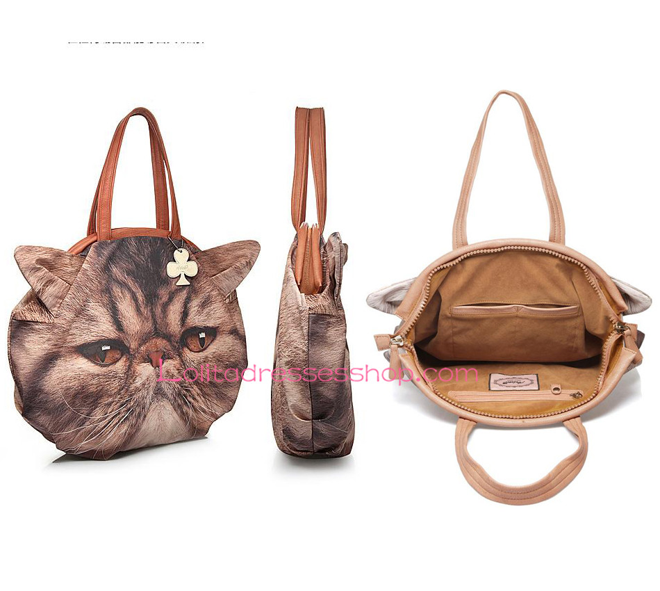Cute Cat Printed Lolita Shoulder Bag Handbag