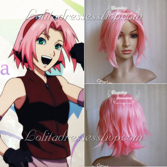 Naruto Shippuden Sakura Haruno Cosplay Wig