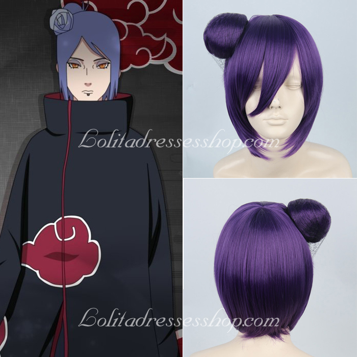 Naruto Konan Purple Cosplay Wig