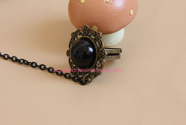 Gothic Black Plush Luxury Lolita Bracelet