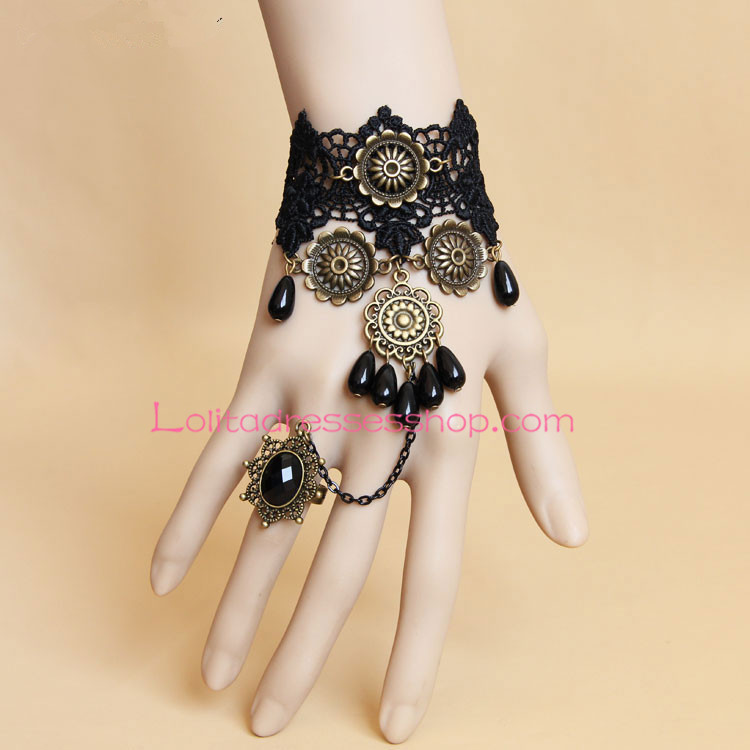 Gothic Handmade Vintage Lace Dance Palace Lolita Bracelet