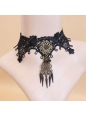 Punk Black Lace Lolita Necklace