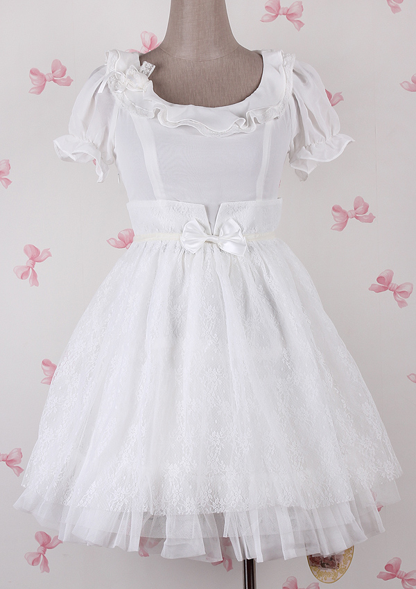 white lolita dress