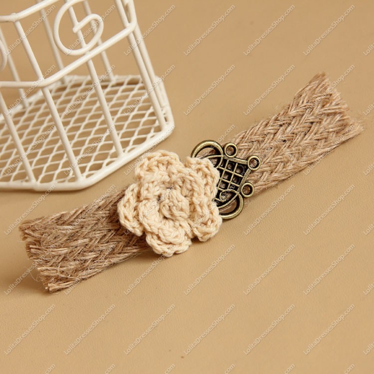 Sen Department Woolen Yarn Flowers Lolita Headdress Barrette