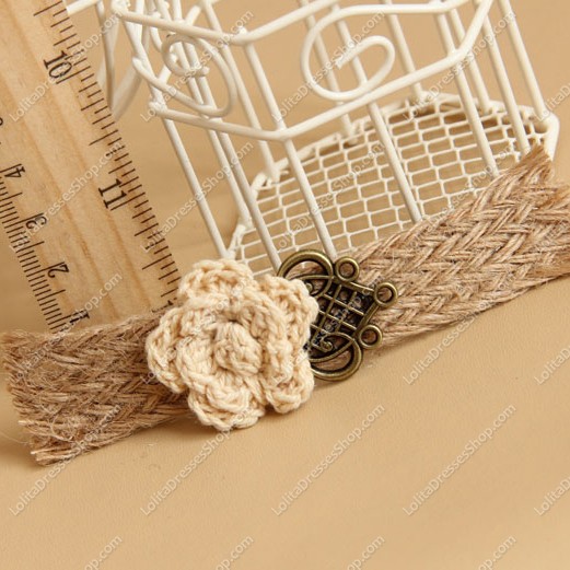 Sen Department Woolen Yarn Flowers Lolita Headdress Barrette