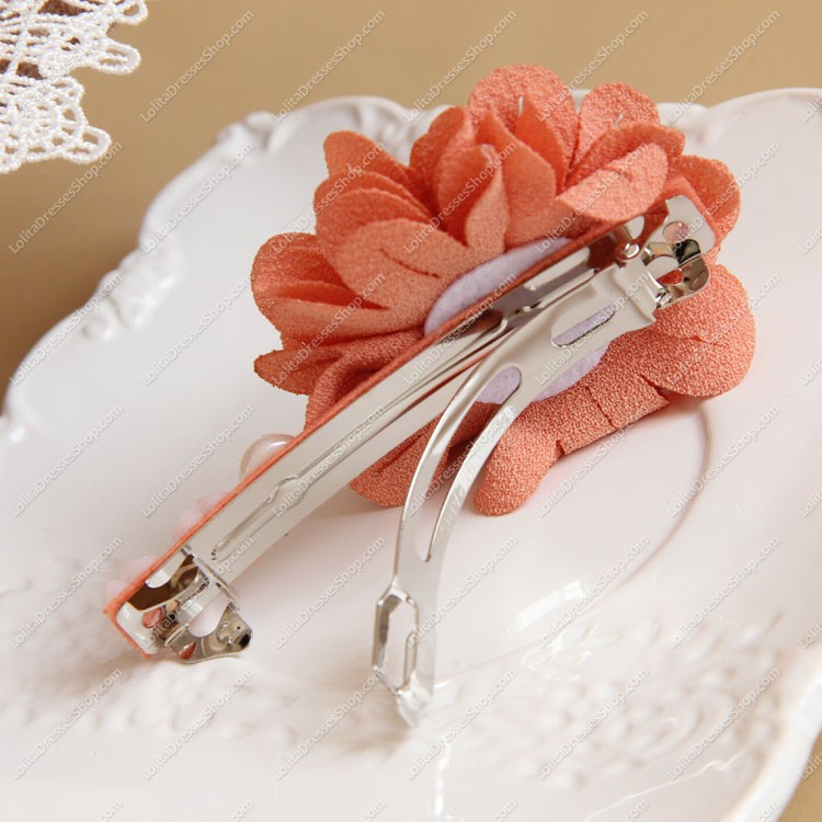 Sweet Pink Flowers Seaside Lolita Headdress Barrette