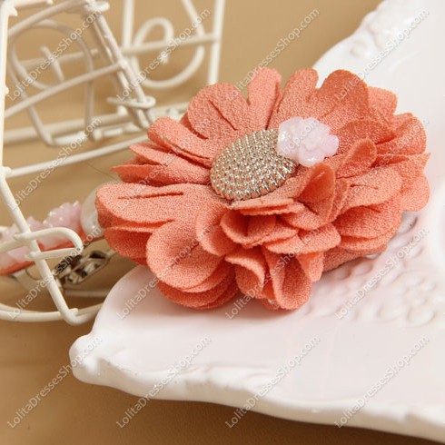 Sweet Pink Flowers Seaside Lolita Headdress Barrette